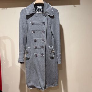 Stylish Gray Trench Coat by Lip Service